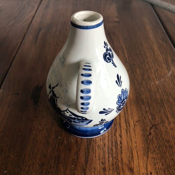 Vintage Delft Blue and White Hand Painted Candle Holder - Picture 6 of 6